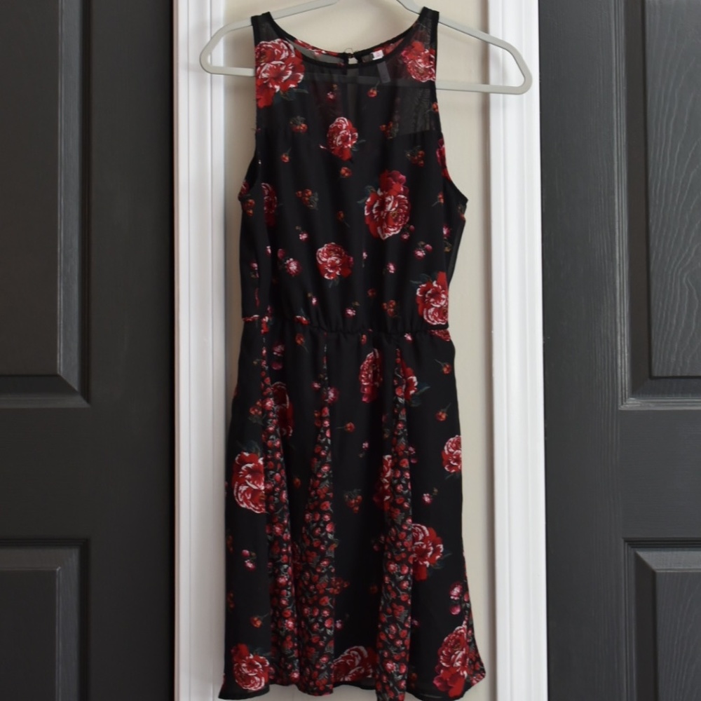 Black floral dress